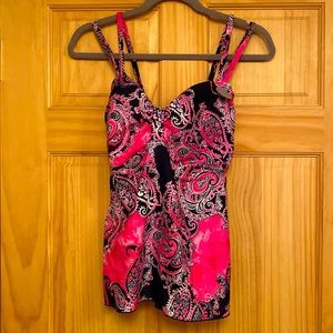 Beach Diva Plus Size Tankini Top in Amazing